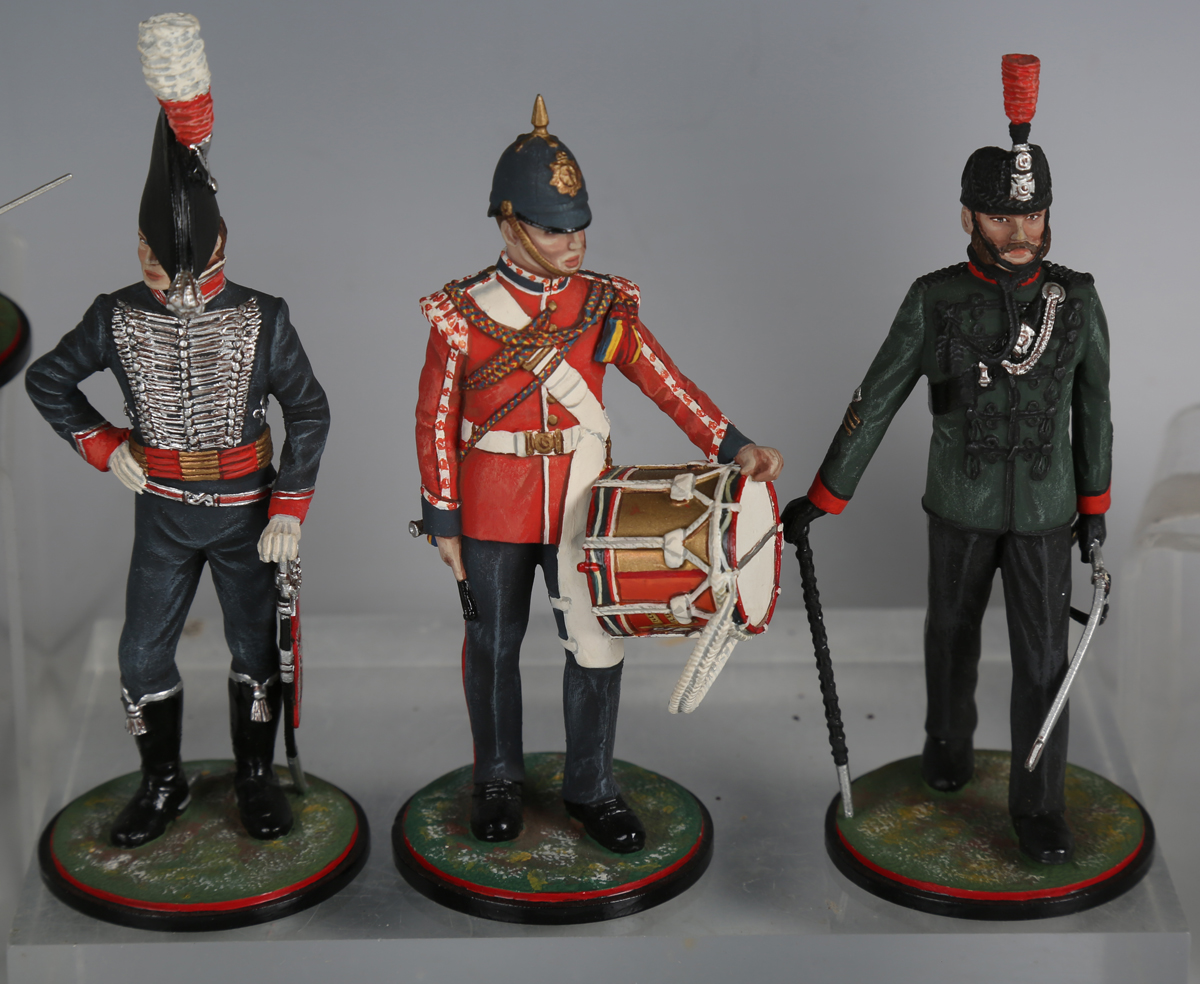 Twenty-four Stadden Studio painted metal military figures, including Winston Churchill, Musician - Image 8 of 20