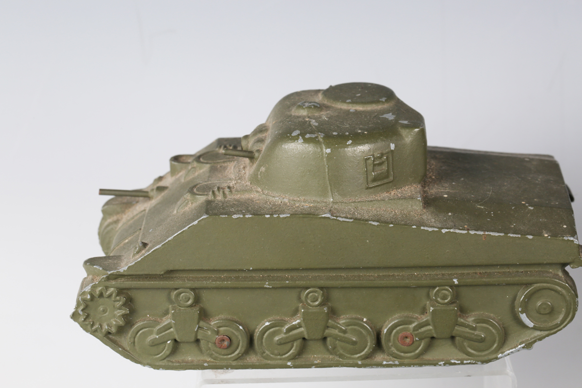 Seven diecast Second World War military vehicles, including Sherman tank, armoured car half-track, - Image 14 of 14