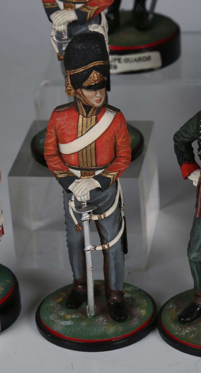 Twenty-four Stadden Studio painted metal military figures, including Winston Churchill, Musician - Image 11 of 20