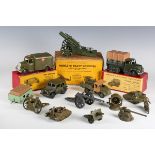 A small collection of Britains army military vehicles and equipment, comprising No. 1512 arm