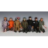 Seven Palitoy Action Man figures, comprising soldier, military policeman, UN Peace Force (lacking