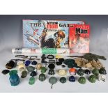 A small collection of Palitoy Action Man items, including The Action Man Game, 1979 annual, Crown