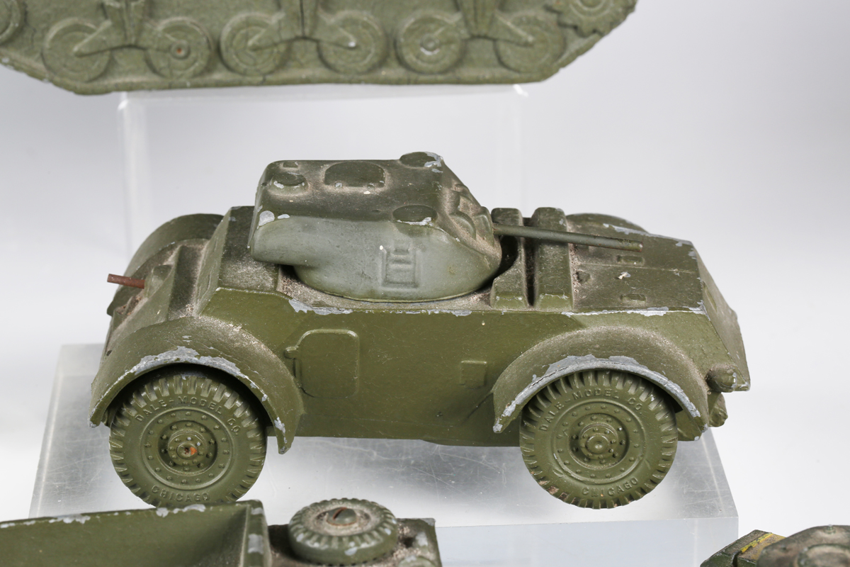 Seven diecast Second World War military vehicles, including Sherman tank, armoured car half-track, - Image 12 of 14