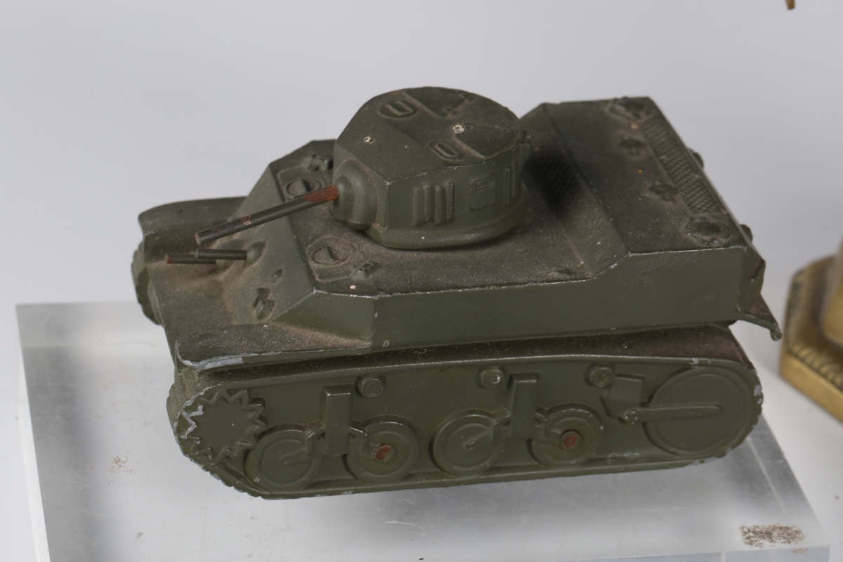 Seven diecast Second World War military vehicles, including Sherman tank, armoured car half-track, - Image 6 of 14