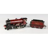 A Bassett-Lowke gauge O clockwork locomotive 'Duke of York' and tender 1931 (some playwear, paint