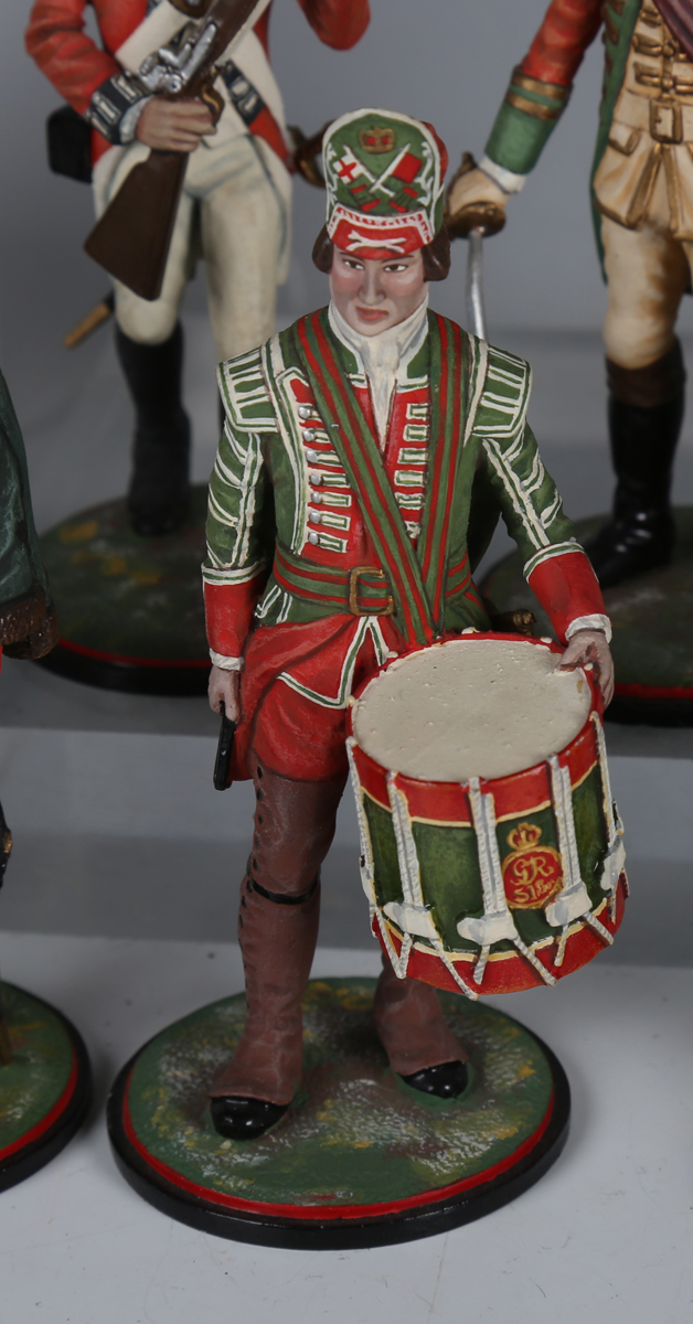 Twenty-four Stadden Studio painted metal military figures, including Winston Churchill, Musician - Image 13 of 20