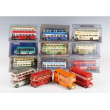 A collection of Corgi Original Omnibus and Corgi double deck and other buses in various liveries,