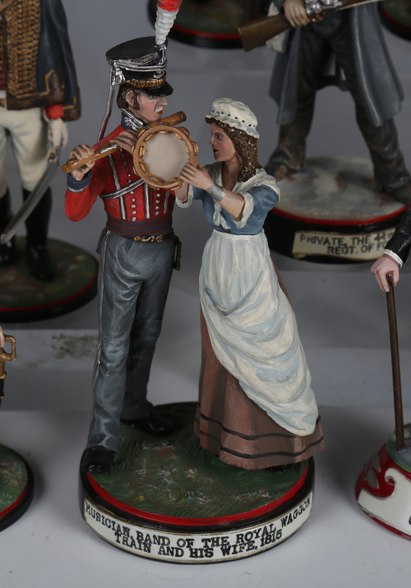 Twenty-four Stadden Studio painted metal military figures, including Winston Churchill, Musician - Image 15 of 20