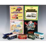 A collection of Corgi buses, coaches and police vehicles, all boxed.Buyer’s Premium 29.4% (including