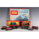 A Tri-ang Hornby gauge OO The Blue Pullman train set, two tank locomotives, a diesel locomotive