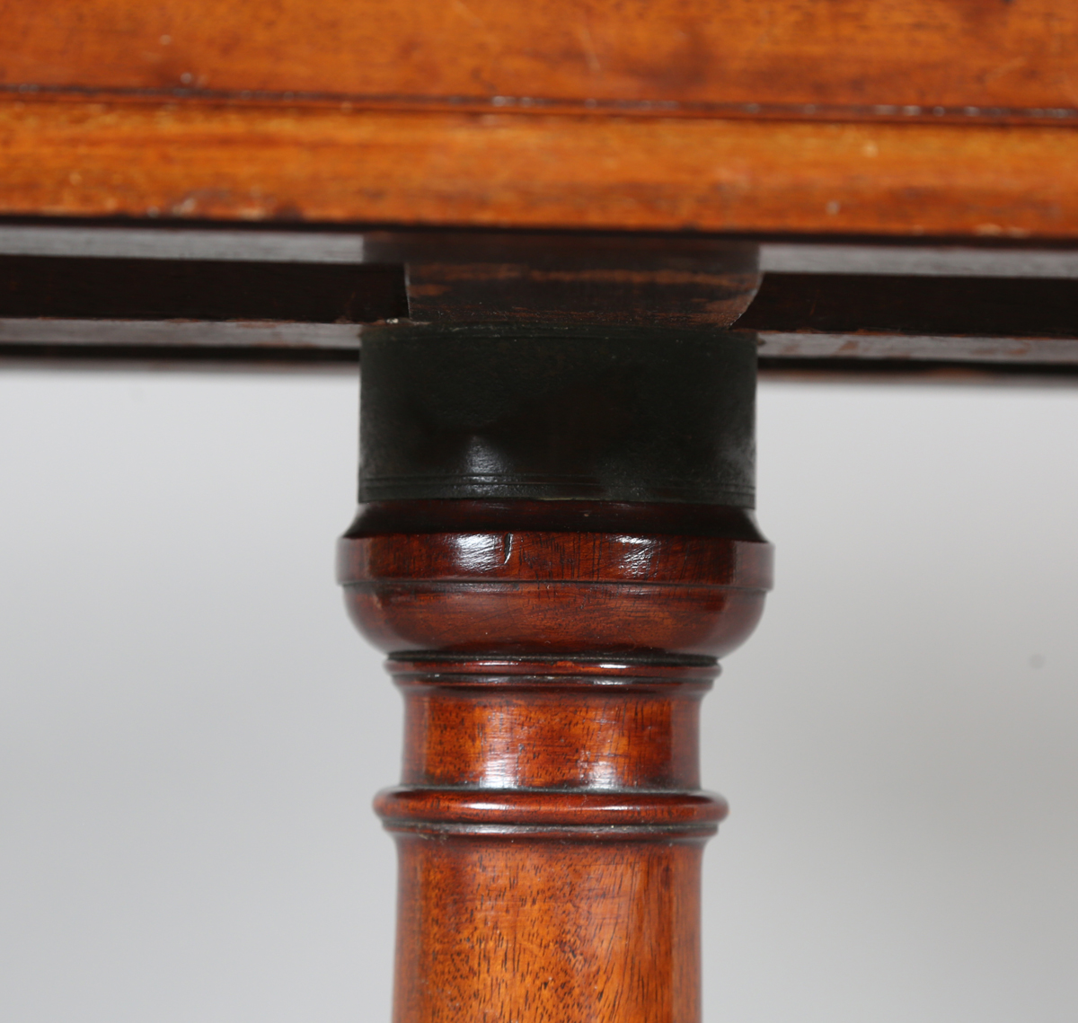 A Regency mahogany rectangular reading table, the hinged top above a single drawer, height 73cm, - Image 11 of 16