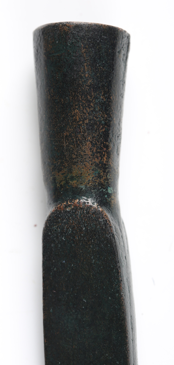 A modern replica Bronze Age style socketed type axehead of typical cast form. Provenance: Timeline - Image 3 of 8