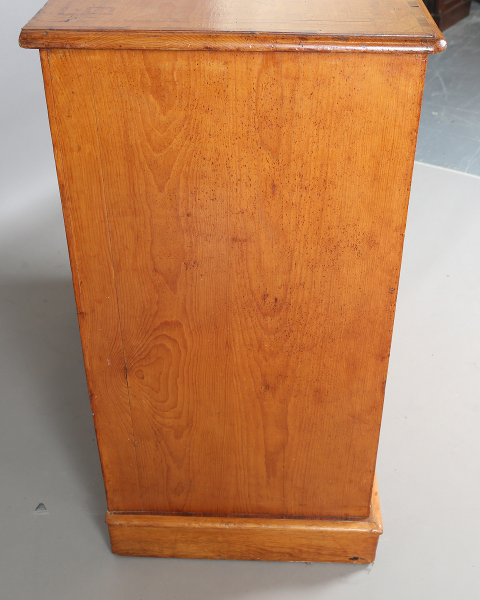 A mid-Victorian pine chest of drawers, the top with kingwood crossbanding, the drawers with later - Image 5 of 12