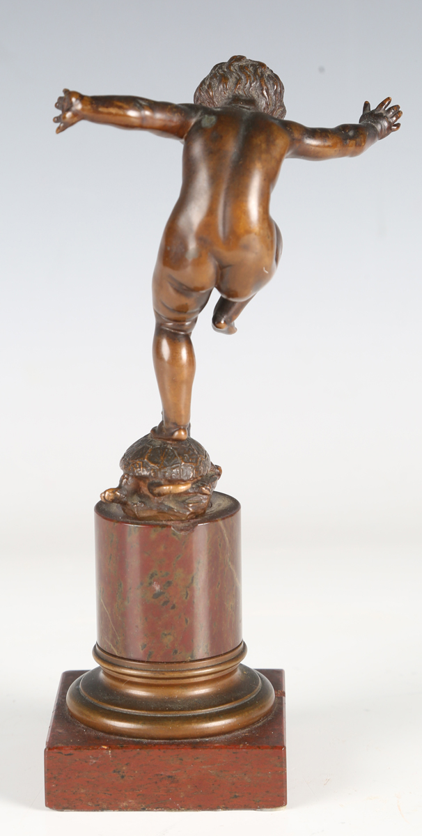 Otto Geyer - a late 19th/early 20th century German brown patinated bronze figure of a putto - Image 3 of 15