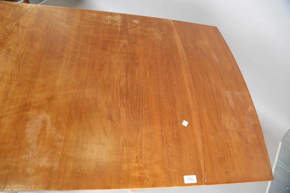A mid-20th century retro design teak extending draw-leaf dining table, height 76cm, length 98cm, - Image 11 of 13