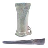 A modern replica Bronze Age style socketed type axehead of typical cast form. Provenance: Timeline