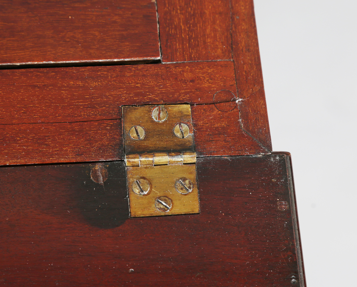 A Regency mahogany rectangular reading table, the hinged top above a single drawer, height 73cm, - Image 13 of 16