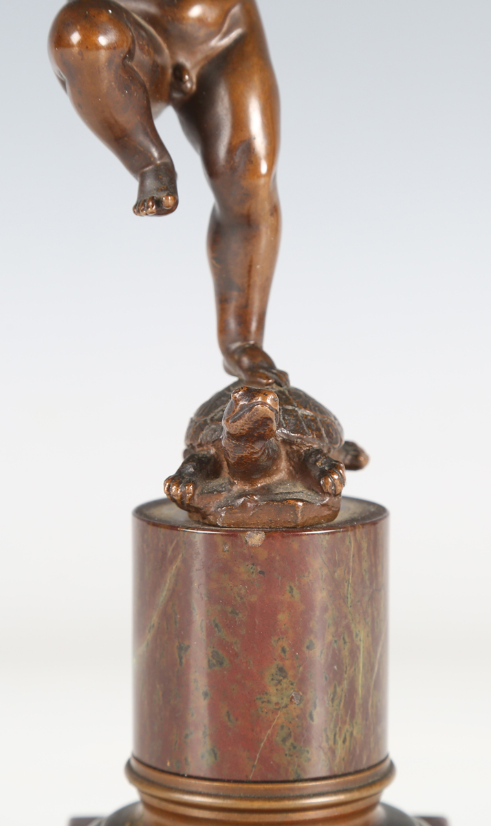 Otto Geyer - a late 19th/early 20th century German brown patinated bronze figure of a putto - Image 10 of 15