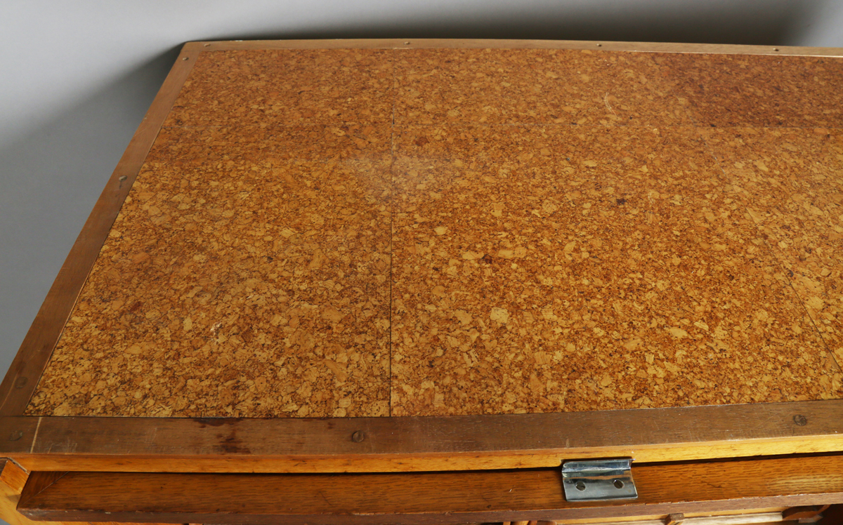 A pair of mid-20th century oak haberdashery cabinets, each fitted with six glazed doors enclosing - Image 4 of 10