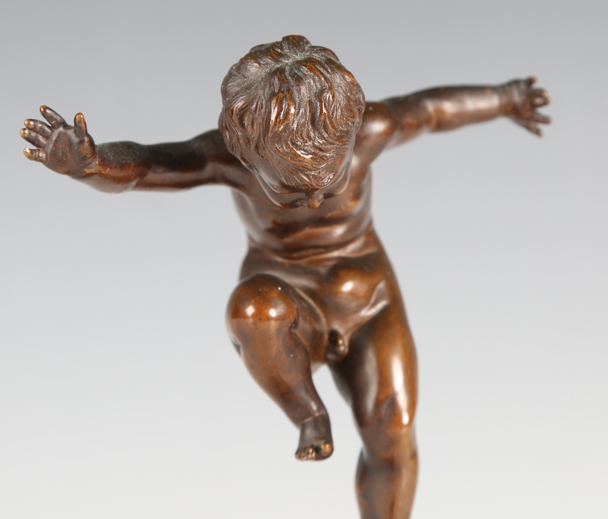 Otto Geyer - a late 19th/early 20th century German brown patinated bronze figure of a putto - Image 11 of 15