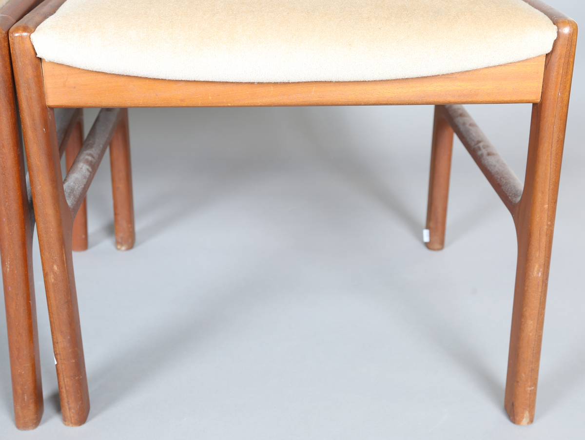 A mid-20th century retro design teak extending draw-leaf dining table, height 76cm, length 98cm, - Image 6 of 13