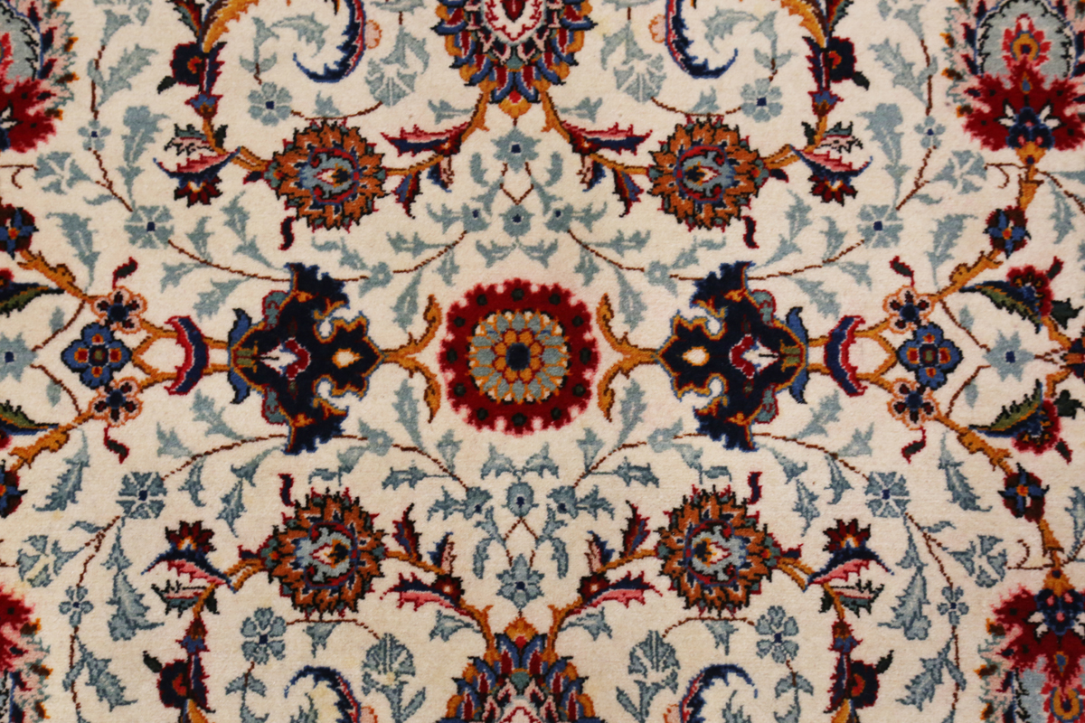 A Tabriz rug, Central Persia, late 20th century, the ivory field with overall scrolling tendrils - Image 6 of 6