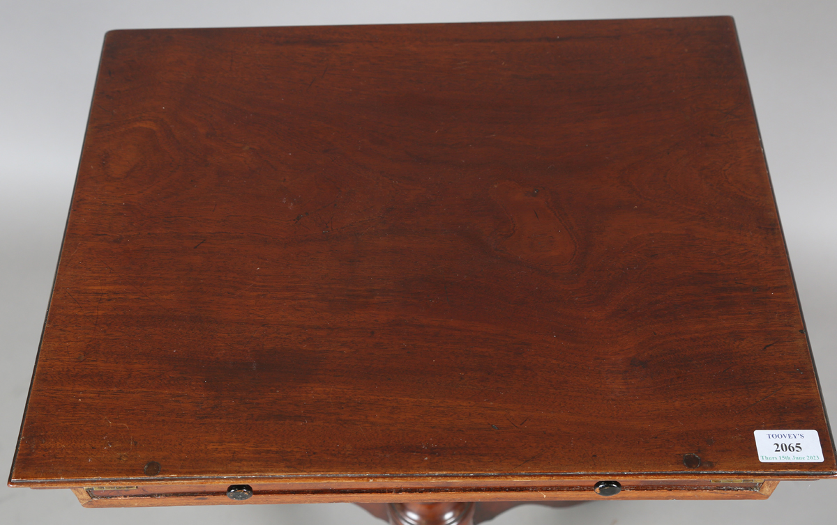 A Regency mahogany rectangular reading table, the hinged top above a single drawer, height 73cm, - Image 16 of 16