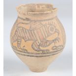 An Indus Valley Nal Culture pottery vase, circa 2400-1900 BC, the ovoid body decorated with two