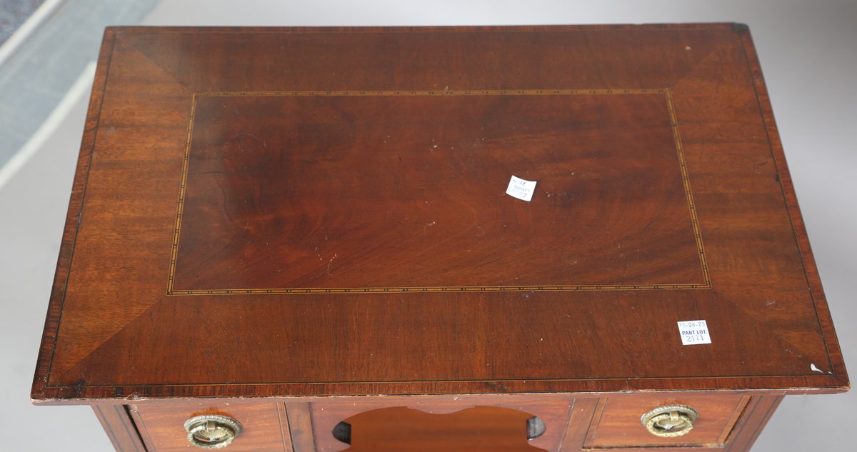 An Edwardian mahogany oval two-tier occasional table, on fluted tapering legs, height 67cm, width - Image 6 of 14