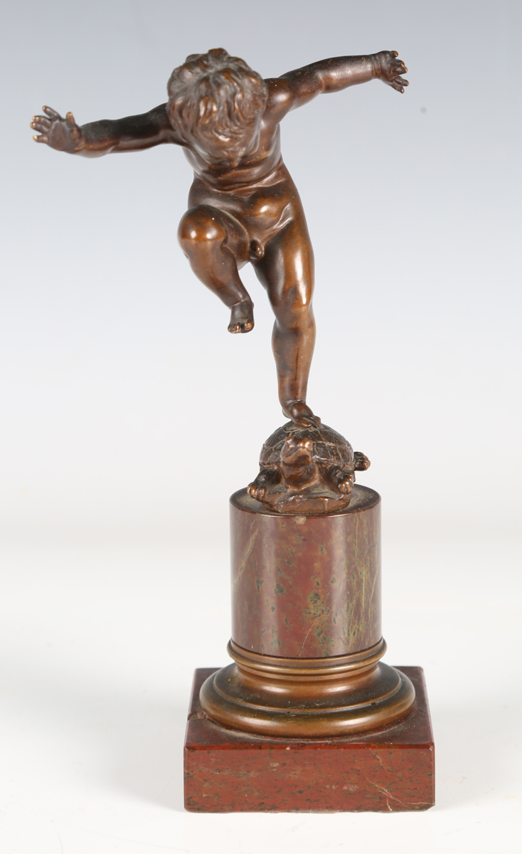 Otto Geyer - a late 19th/early 20th century German brown patinated bronze figure of a putto - Image 12 of 15