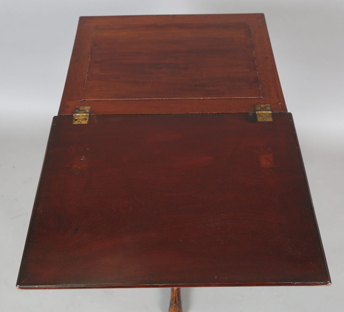 A Regency mahogany rectangular reading table, the hinged top above a single drawer, height 73cm, - Image 14 of 16