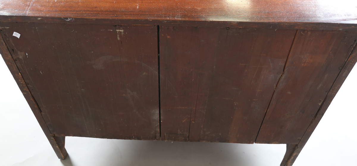 An 18th century and later mahogany serpentine fronted chest of three drawers with later carved - Image 3 of 11