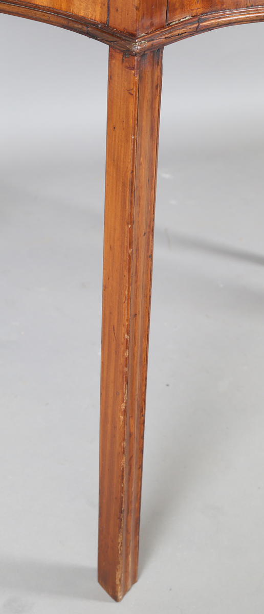 A George III mahogany serpentine front fold-over tea table, height 72cm, width 90cm, depth 44cm. - Image 3 of 6