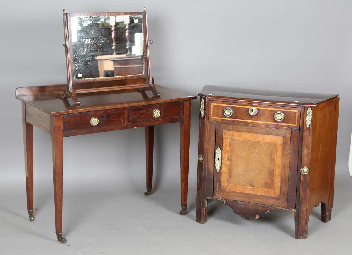 An early 20th century mahogany side table by Edwards and Roberts, height 75cm, width 92cm, depth