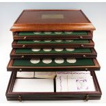 A John Pinches The 100 Greatest Masterpieces silver medallion set, comprising one hundred