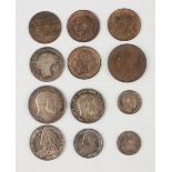 A small collection of early 20th century Maundy money, including threepence, twopence and penny 1900
