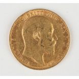 An Edward VII sovereign 1910.Buyer’s Premium 29.4% (including VAT @ 20%) of the hammer price. Lots