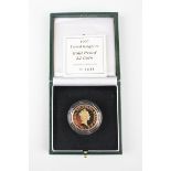 An Elizabeth II Royal Mint gold proof two pounds 1997, cased with certificate, No. 1036, together