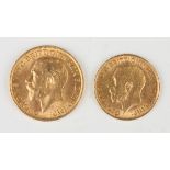 A George V sovereign 1912 and a George V half-sovereign 1913.Buyer’s Premium 29.4% (including