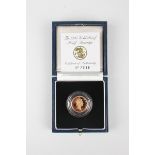 An Elizabeth II Royal Mint proof half-sovereign 1997, cased with certificate, No. 7386.Buyer’s