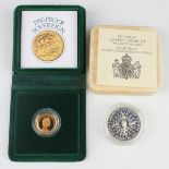 An Elizabeth II Royal Mint proof sovereign 1980, cased with certificate, together with an