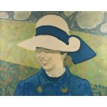 Ruskin Spear - 'The White Hat' (HRH Princess Anne), colour print, signed in ink and dated 1972