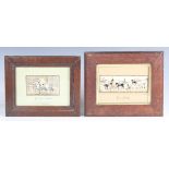 A group of three Victorian Stevengraph pure silk panels, 'Ye Ladye Godiva', 'The Meet' and 'The