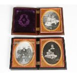 A good Victorian double-portrait daguerreotype, mounted within a thermoplastic Union case, each side