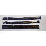 Three House of Hardy carbon fibre fishing rods, comprising Fibalite spinning No 2 10', Swing Tip