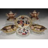 A pair of Ridgway sauce tureens and covers, circa 1830-35, pattern No. 2903, painted with a dotted