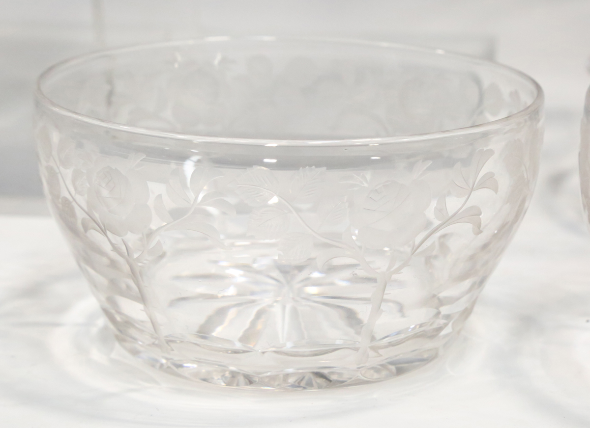 A large mixed group of mostly serving and table glassware, late 19th and early 20th century, the - Image 5 of 6