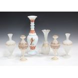 An Etruscan style glass vase, in the manner of Richardsons, mid-19th century, of baluster shape with