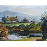 Basil Spackman - Irish Landscapes, a pair of oils on board, both signed, one dated '53, each 34cm