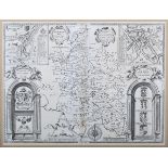 John Speed - 'Buckingham Both Shyre, and Shire, towne describ' (Map of Buckinghamshire), 17th